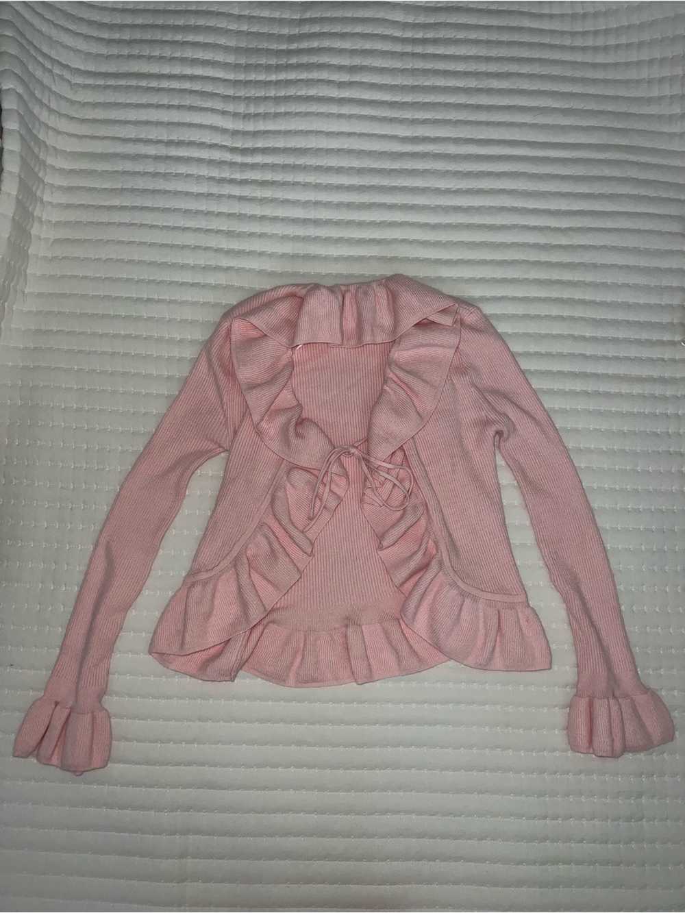Pink Rose Pastel Pink Ribbed Knit Top